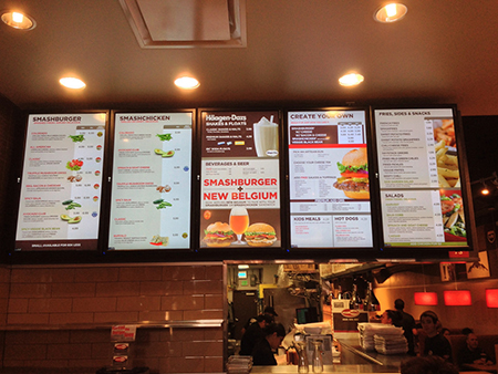 digital signage use cases food outlets